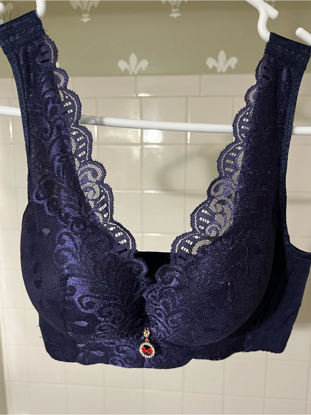 Lace Push-Up Bra Duo - Red & Navy Bundle - Picture 2 of 15